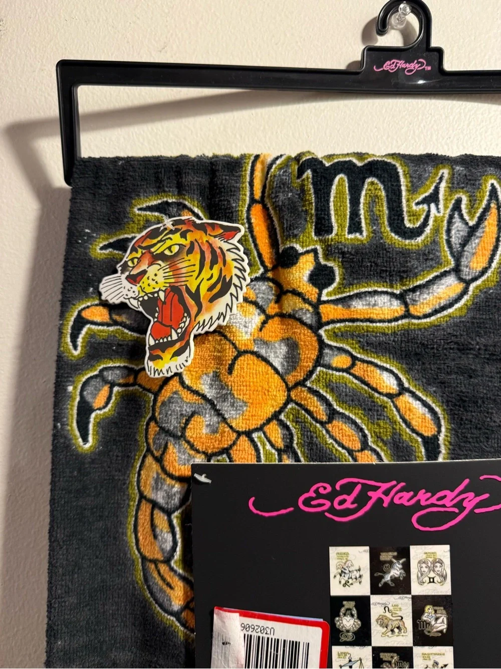 Ed Hardy flash tattoo Iconic horoscope signs print  cotton beach towel BNWT